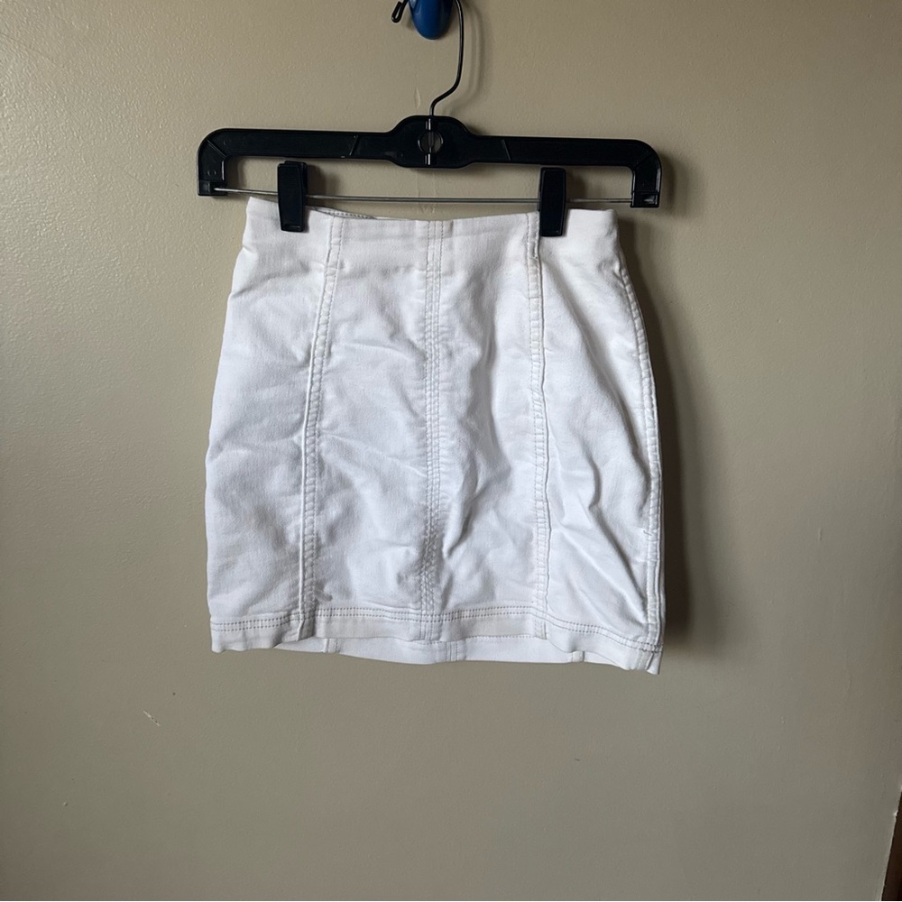 SOLD ON EBAY Free People White Mini Skirt body con